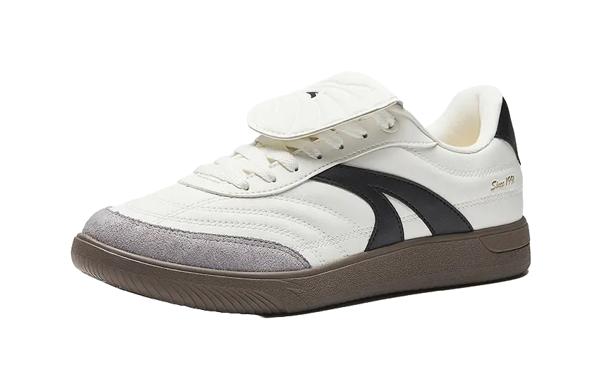 Anta Slip Resistant Cushioning Abrasion Resistant Lightweight Low top Skateboard Shoes Men's White Black 