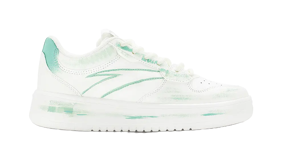 Anta Slip Resistant Cushioning Low Top Skateboard Shoes Men's Light Green 