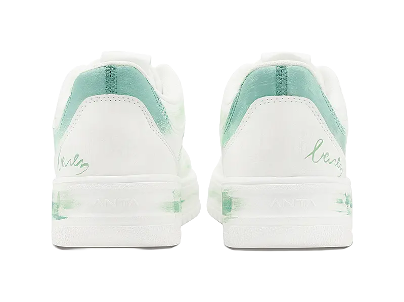 Anta Slip Resistant Cushioning Low Top Skateboard Shoes Men's Light Green 