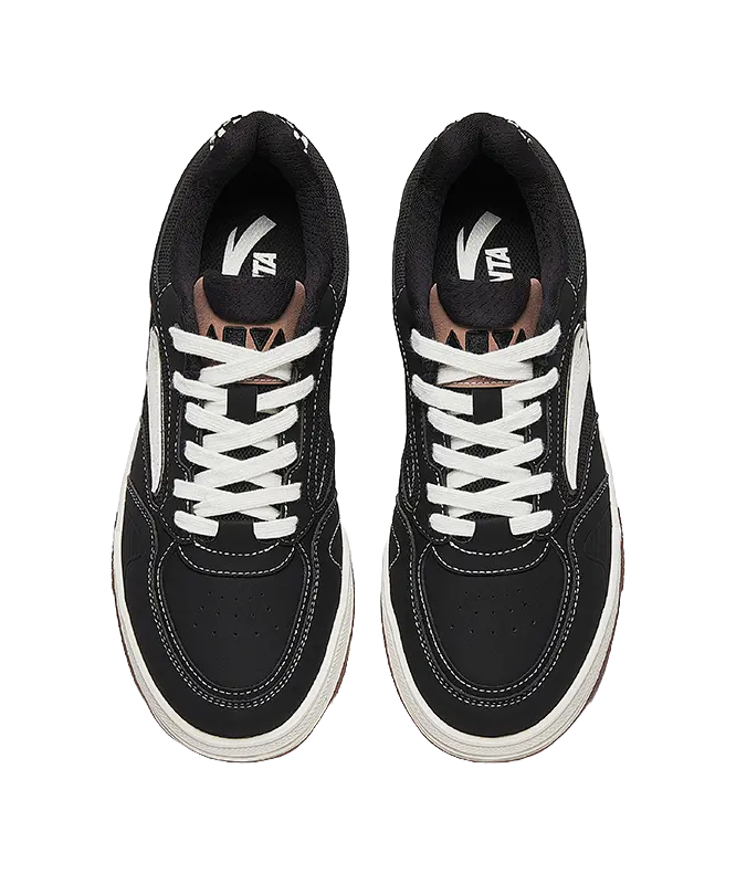 Anta Slip Resistant, Abrasion Resistant, Lightweight Low Top Skateboard Shoes Men's Black White 