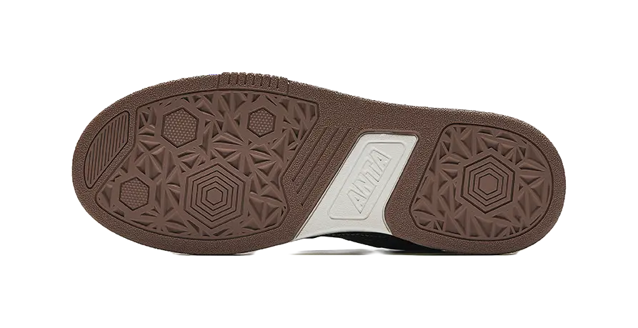 Anta Slip Resistant, Abrasion Resistant, Lightweight Low Top Skateboard Shoes Men's Black White 