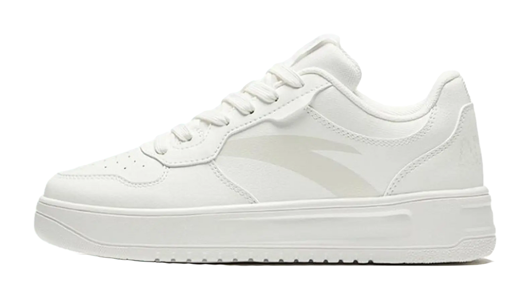 Anta Slip Resistant, Abrasion Resistant, Lightweight Low Top Skateboard Shoes Men's White Black 