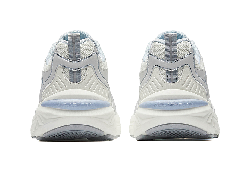 Anta Slip Resistant, Breathable, Lightweight Rebound Low Top Casual Running Shoes Women's White Gray 