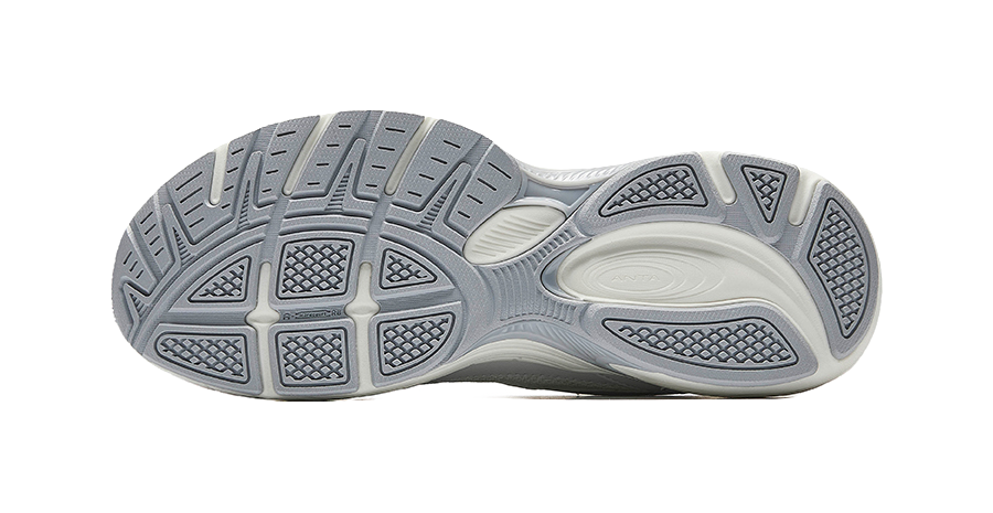Anta Slip Resistant, Breathable, Lightweight Rebound Low Top Casual Running Shoes Women's White Gray 