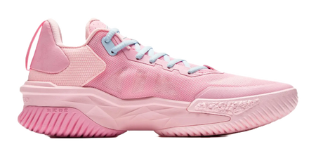 Anta Space 5 Cushioning, Abrasion Resistant, Anti Rollover Low Top Basketball Shoes Mens Pink Blue Mismatched 
