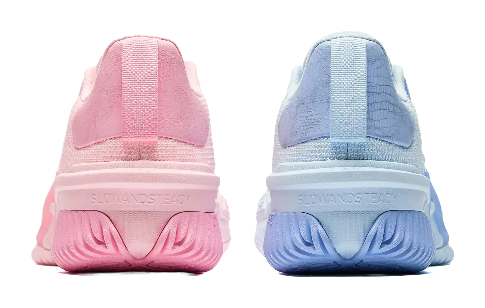 Anta Space 5 Cushioning, Abrasion Resistant, Anti Rollover Low Top Basketball Shoes Mens Pink Blue Mismatched 