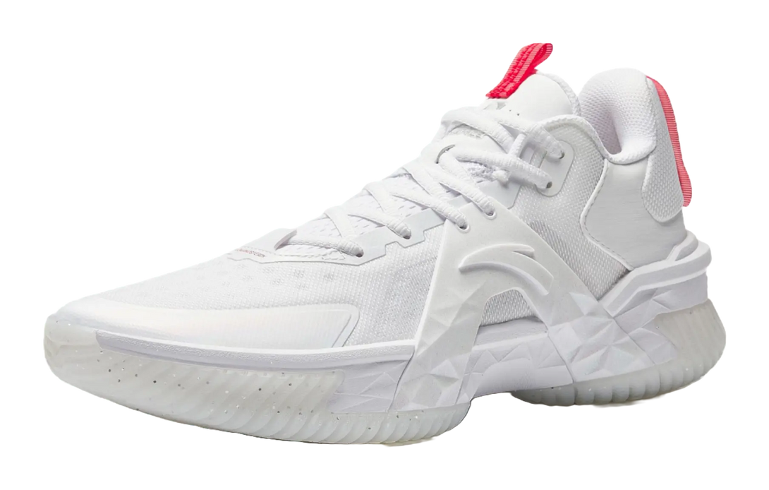 Anta Space 5 Shock Absorbers With Slip Resistant And Abrasion Resistant Properties Low Top Basketball Shoes Mens White 