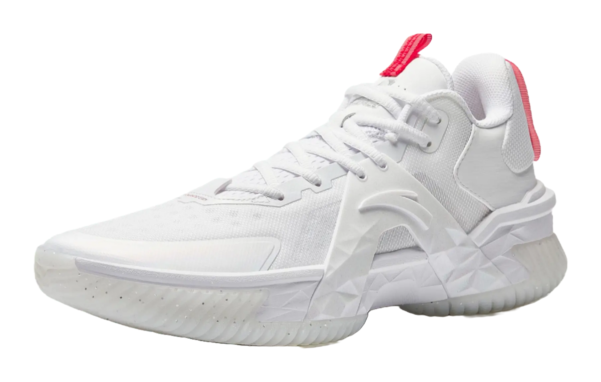 Anta Space 5 Shock Absorbers With Slip Resistant And Abrasion Resistant Properties Low Top Basketball Shoes Mens White 