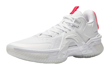 Anta Space 5 Shock Absorbers With Slip Resistant And Abrasion Resistant Properties Low Top Basketball Shoes Mens White 