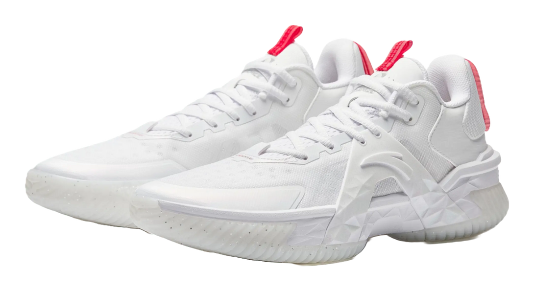 Anta Space 5 Shock Absorbers With Slip Resistant And Abrasion Resistant Properties Low Top Basketball Shoes Mens White 