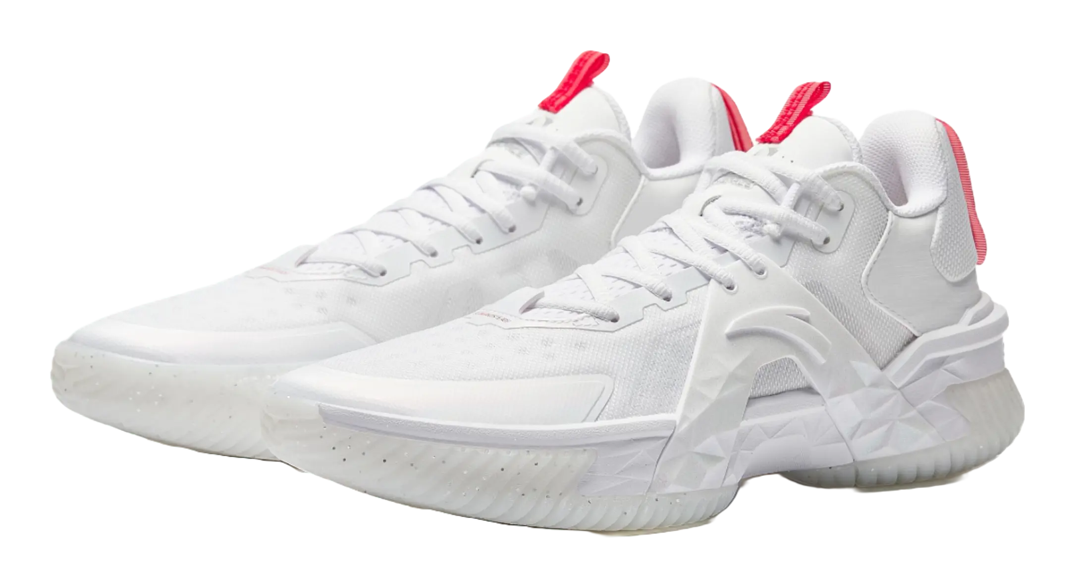 Anta Space 5 Shock Absorbers With Slip Resistant And Abrasion Resistant Properties Low Top Basketball Shoes Mens White 