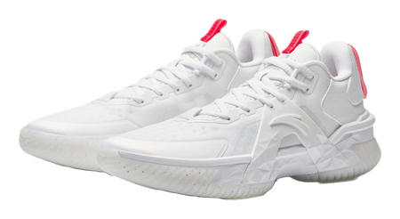 Anta Space 5 Shock Absorbers With Slip Resistant And Abrasion Resistant Properties Low Top Basketball Shoes Mens White 