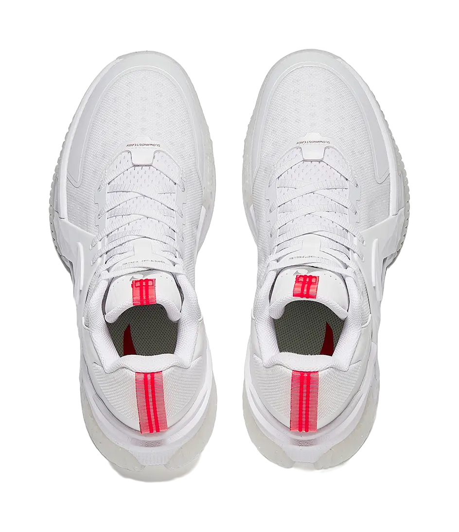 Anta Space 5 Shock Absorbers With Slip Resistant And Abrasion Resistant Properties Low Top Basketball Shoes Mens White 