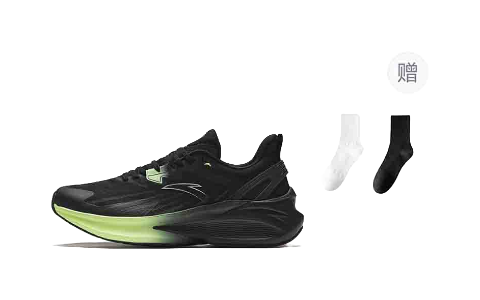 Anta Stinger 5 Shock Absorbers Slip Resistant Abrasion Resistant Low top Sprint Running Shoes Men's Black 