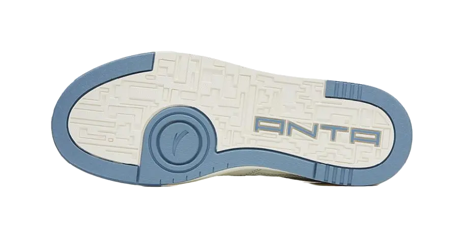 Anta Street Naughty Slip Resistant Abrasion Resistant Low top Skateboard Shoes Men's White Blue Tie Dye 