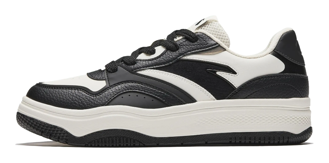 Anta Street Play 2 Panda Height Increasing Abrasion Resistant Lightweight Low Top Skateboard Shoes Men's Black White 