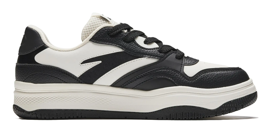 Anta Street Play 2 Panda Height Increasing Abrasion Resistant Lightweight Low Top Skateboard Shoes Men's Black White 