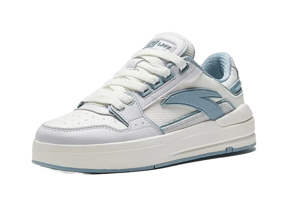 Anta Street Play LITE Height Increasing Abrasion Resistant Lightweight Low top Skateboard Shoes Women's Carolina Blue 