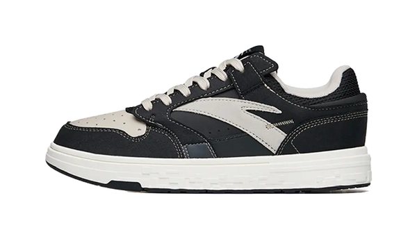 Anta Street Play Series Slip Resistant Cushioning Abrasion Resistant Low Top Skateboard Shoes Men's Black Gray Obsidian 