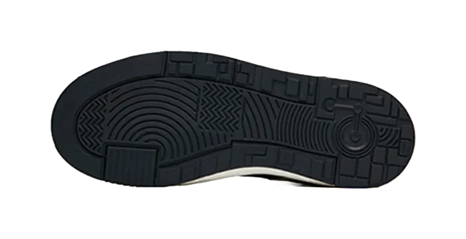 Anta Street Play Series Slip Resistant Cushioning Abrasion Resistant Low Top Skateboard Shoes Men's Black Gray Obsidian 