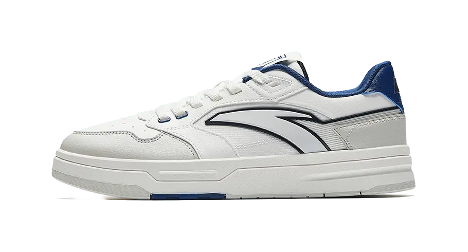 Anta Street Stubborn LT3 Slip Resistant Abrasion Resistant Low top Skateboard Shoes Men's White Gray Blue 