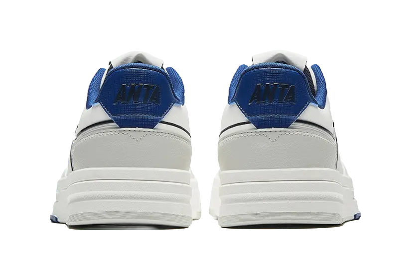 Anta Street Stubborn LT3 Slip Resistant Abrasion Resistant Low top Skateboard Shoes Men's White Gray Blue 