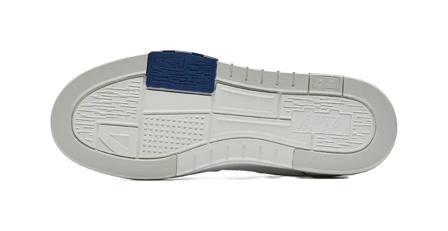 Anta Street Stubborn LT3 Slip Resistant Abrasion Resistant Low top Skateboard Shoes Men's White Gray Blue 