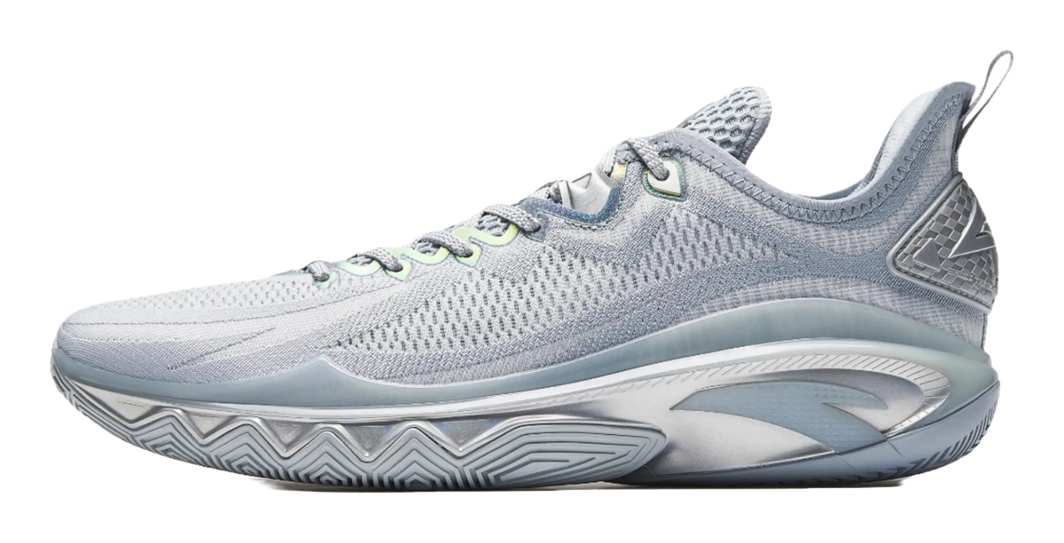 Anta Swagger 2 Cushioning, Abrasion Resistant, And Resilient Properties Low top Basketball Shoes Mens Gray Silver 