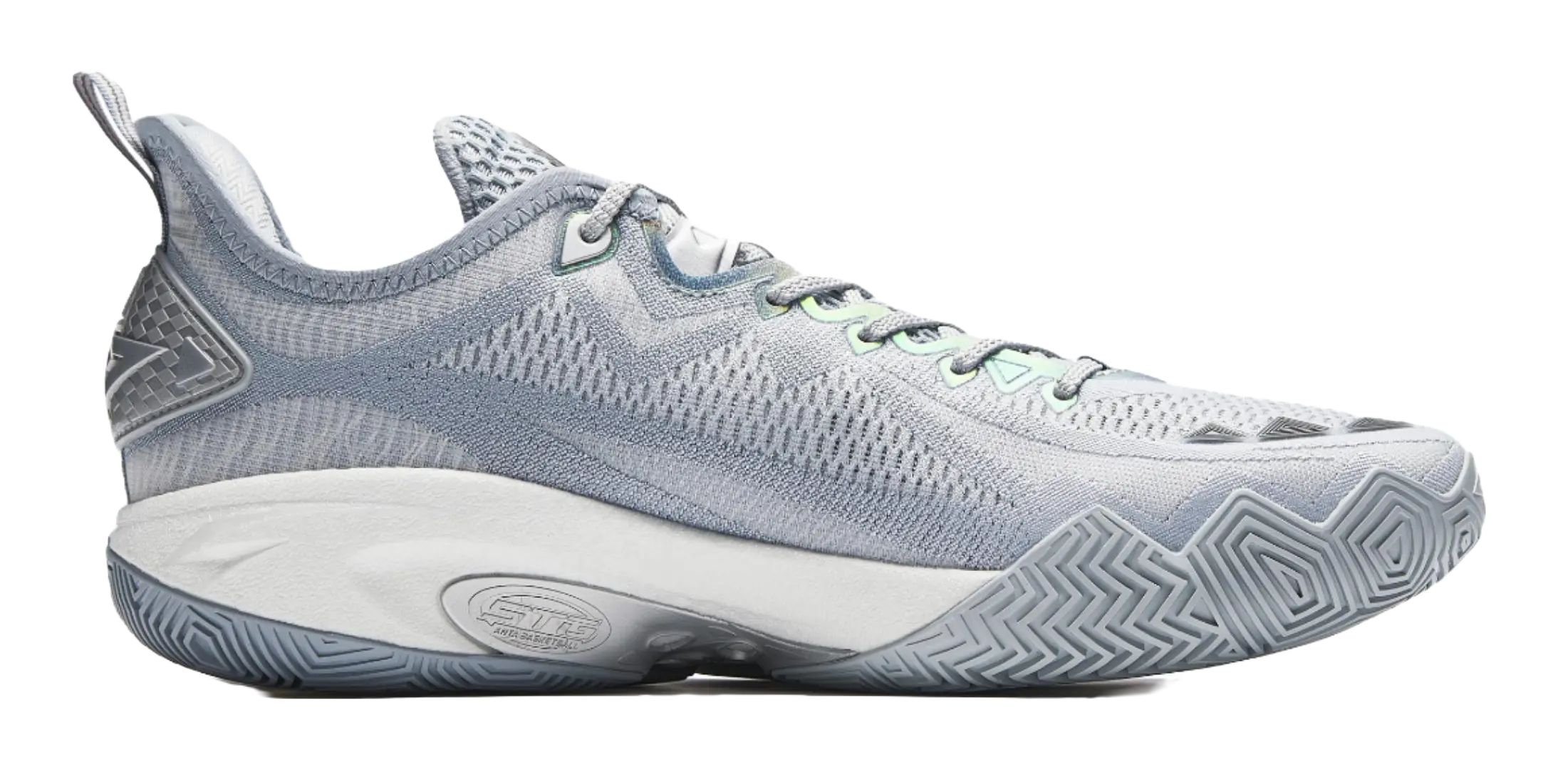 Anta Swagger 2 Cushioning, Abrasion Resistant, And Resilient Properties Low top Basketball Shoes Mens Gray Silver 