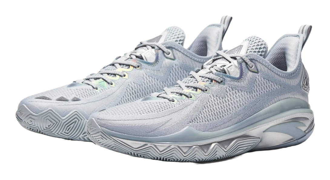 Anta Swagger 2 Cushioning, Abrasion Resistant, And Resilient Properties Low top Basketball Shoes Mens Gray Silver 