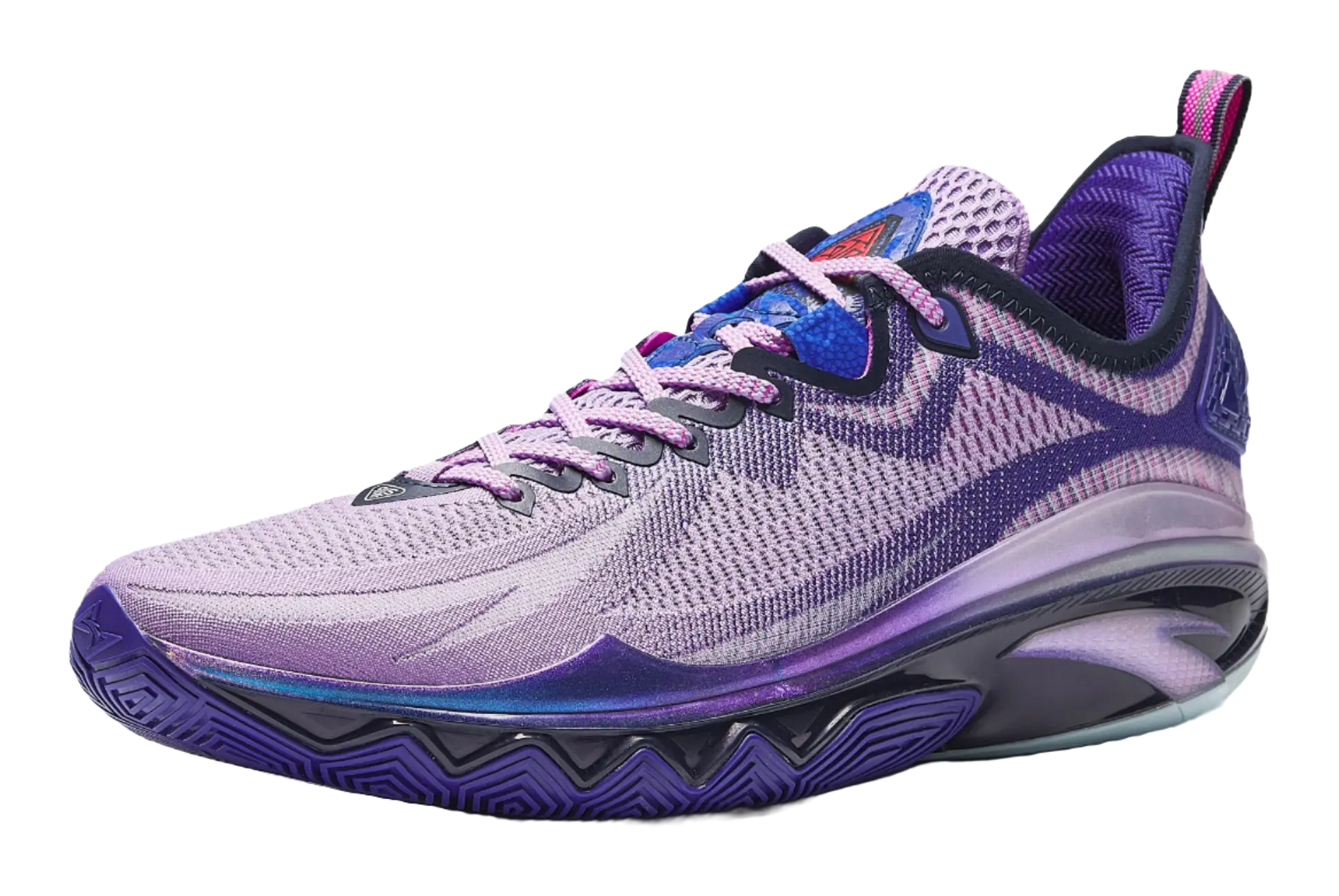 Anta Swagger 2 Cushioning, Abrasion Resistant, And Resilient Properties Low top Basketball Shoes Mens Purple Blue 