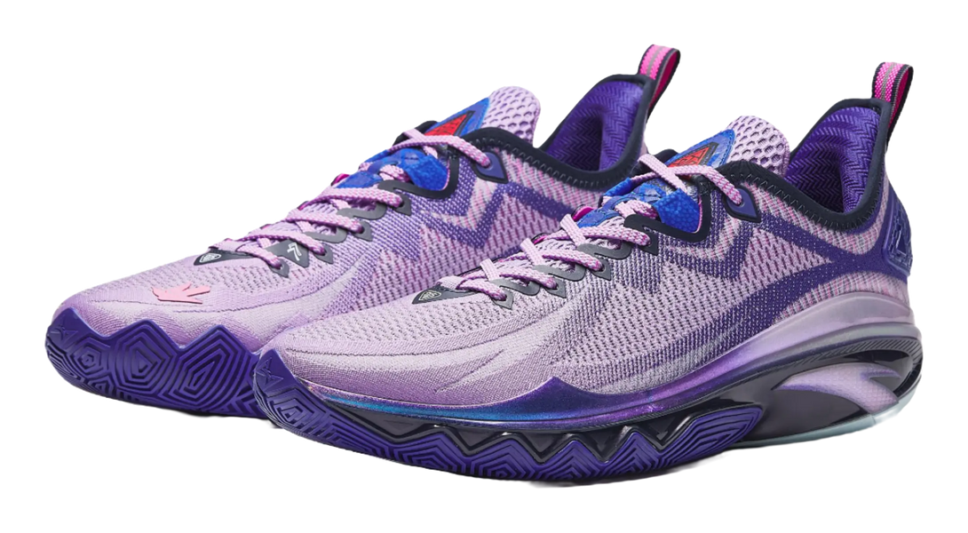 Anta Swagger 2 Cushioning, Abrasion Resistant, And Resilient Properties Low top Basketball Shoes Mens Purple Blue 