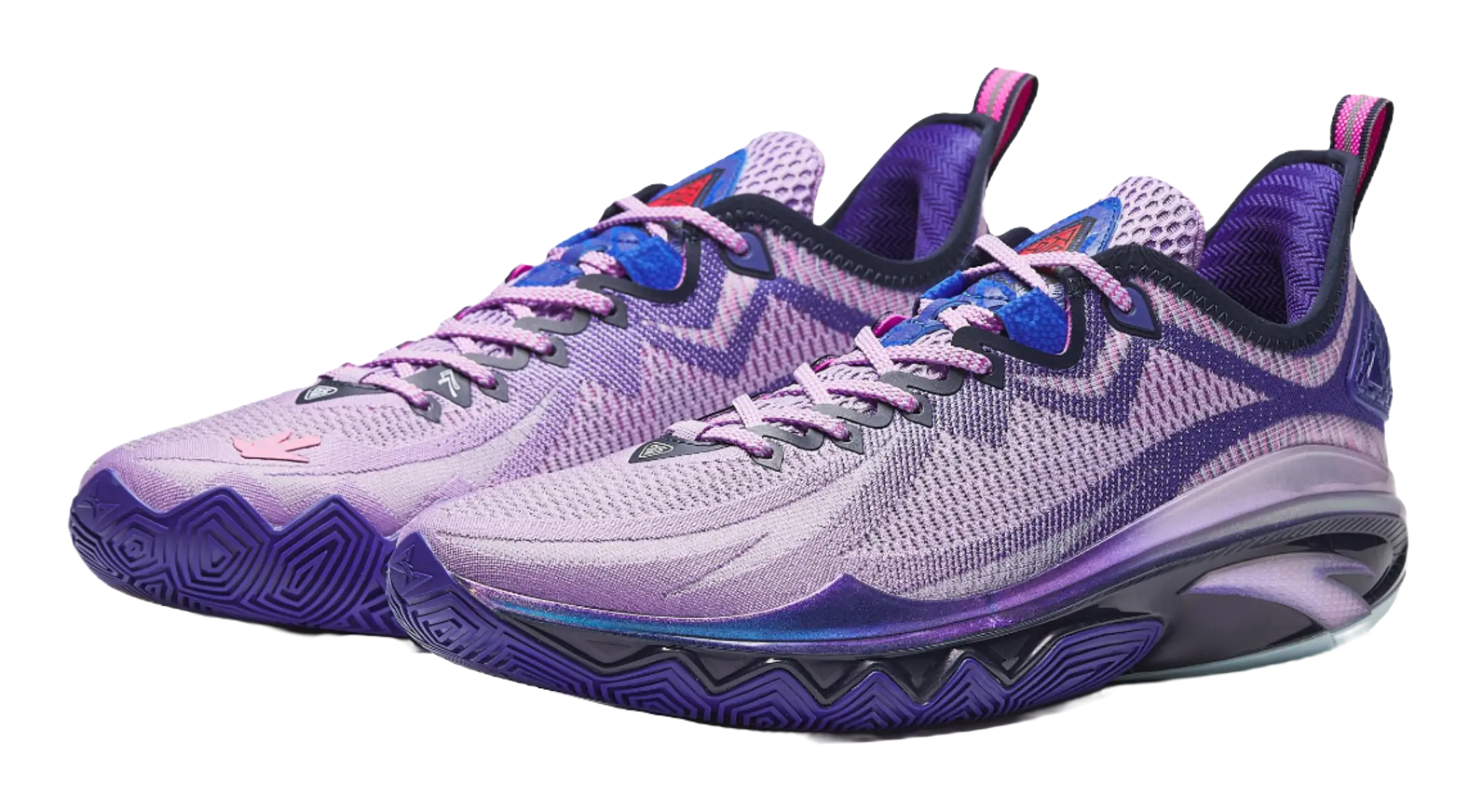 Anta Swagger 2 Cushioning, Abrasion Resistant, And Resilient Properties Low top Basketball Shoes Mens Purple Blue 