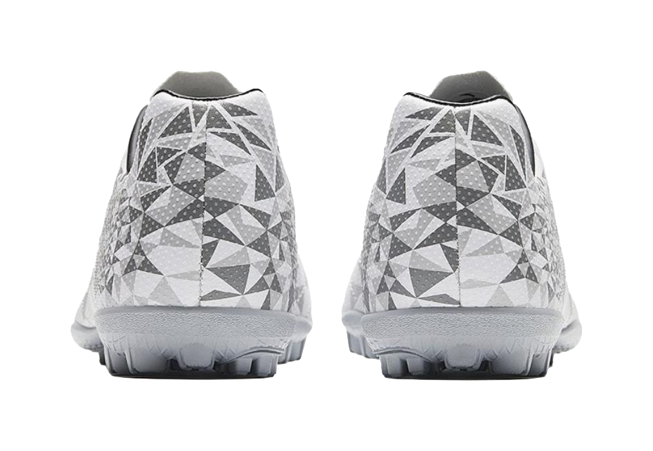 Anta TF Turf Artificial Turf Abrasion Resistant Soccer Shoes Men's Gray White 