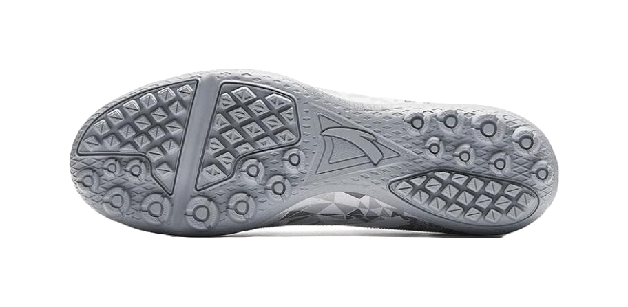 Anta TF Turf Artificial Turf Abrasion Resistant Soccer Shoes Men's Gray White 