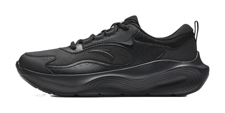 Anta Textile, Synthetic Leather Low top Training Shoes Mens Basic Black  vjsneaker.com