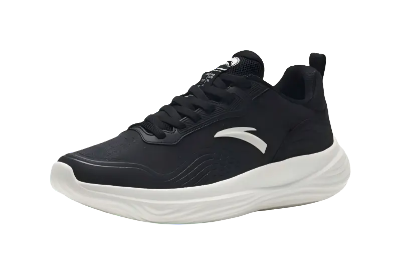Anta Variety Training Collection Lightweight Cushioning Support Low-Top Training Shoes Mens Black Ivory White  vjsneaker.com