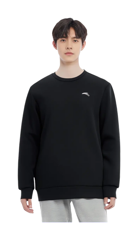 Anta Variety Training Collection Sweatshirt Mens Basic Black  vjsneaker.com