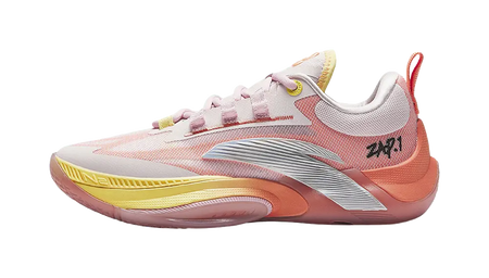 Anta Zap 1 Slip Resistant Abrasion Resistant Support Low top Childrens Basketball Shoes Pink Orange Kids  vjsneaker.com