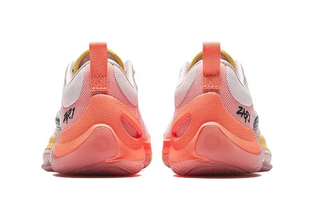 Anta Zap 1 Slip Resistant Abrasion Resistant Support Low top Childrens Basketball Shoes Pink Orange Kids  vjsneaker.com
