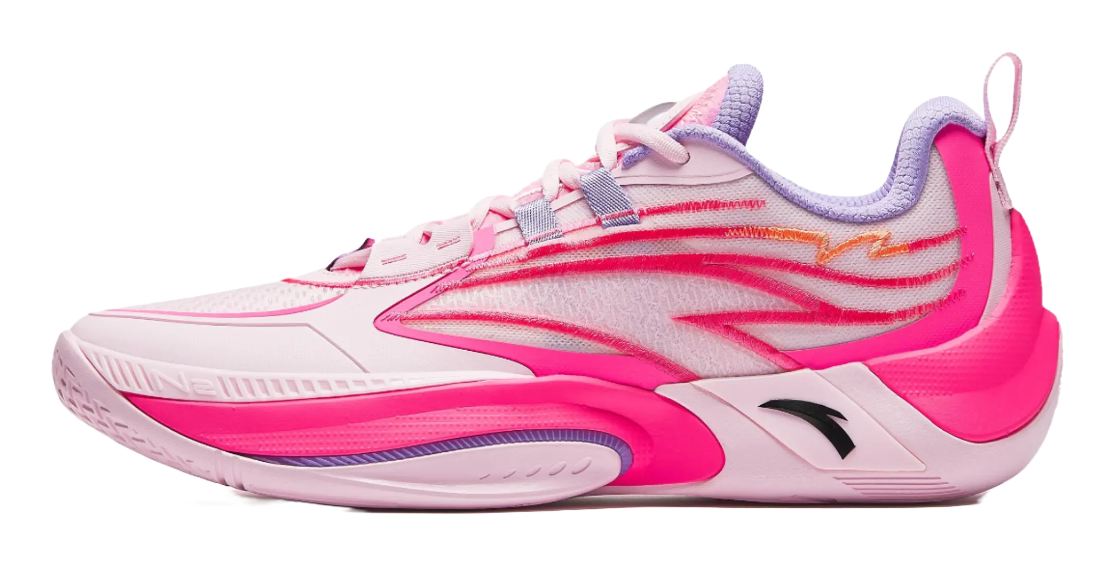 Anta Zap 1 V2 Family Above All Cushioning, Wear Resistant Low top Basketball Shoes Mens Pink Purple 