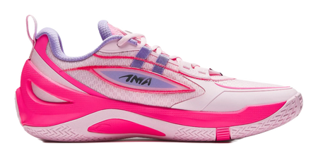 Anta Zap 1 V2 Family Above All Cushioning, Wear Resistant Low top Basketball Shoes Mens Pink Purple 