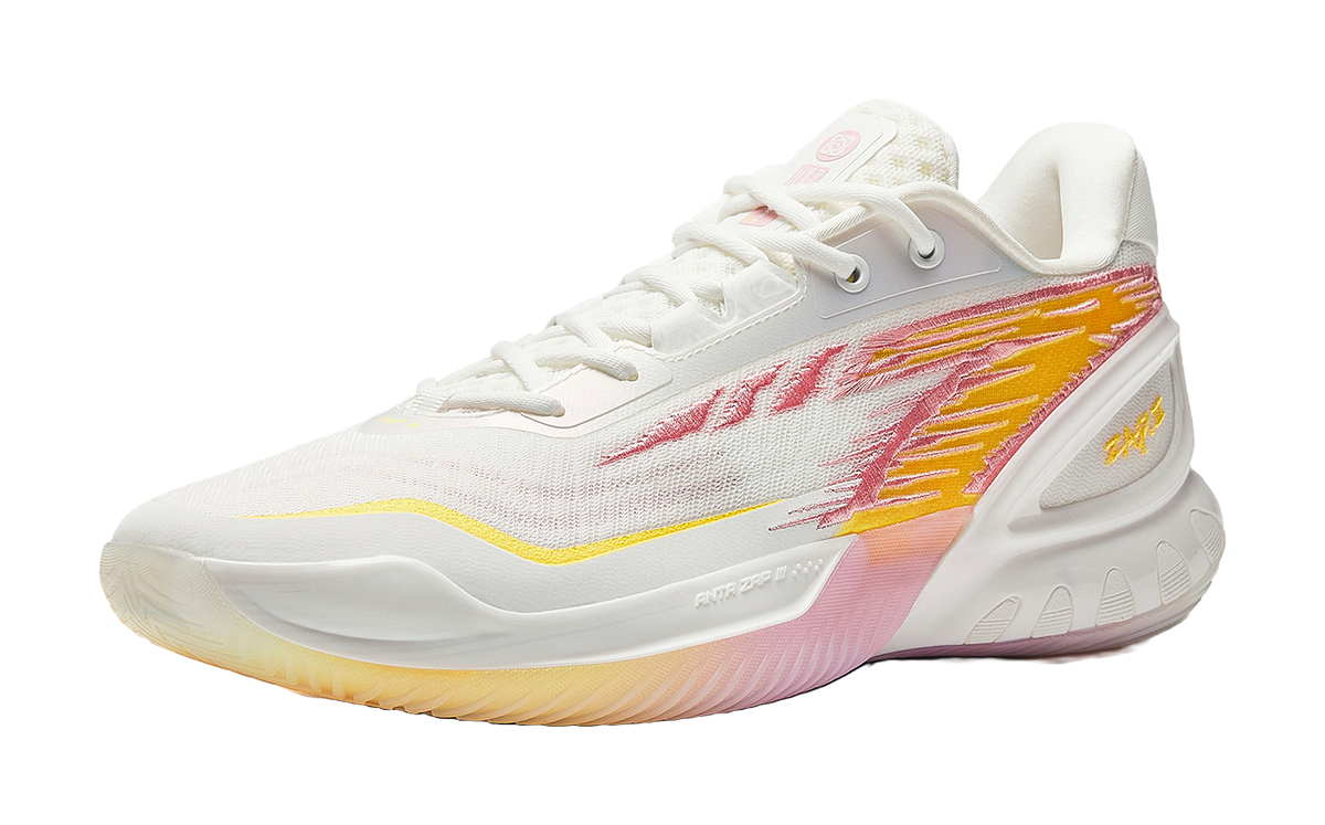 Anta Zap 3 'Sunrise' - Basketball Shoes Men's White Powder Yellow Paper Sha White Fluorescent Chrysanthemum Yellow-1