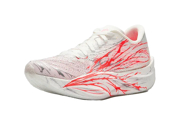 Antakids Anti-Slip Wear-Resistant Low-Top Kids Running Shoes White Red Silver Teenagers  vjsneaker.com