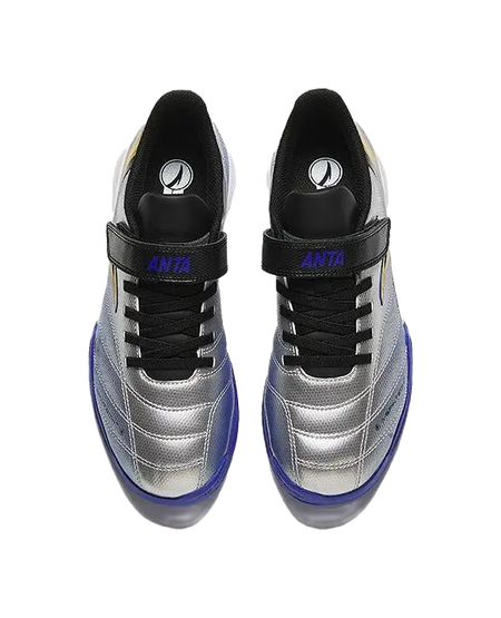 Antakids Low top Kids Soccer Shoes Silver Black Blue Kids  vjsneaker.com