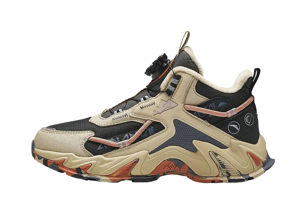 Antakids Slip Resistant, Abrasion Resistant, Rebound, Thermal Mid top Kids Outdoor Shoes Black Brown Gray Teenagers  vjsneaker.com