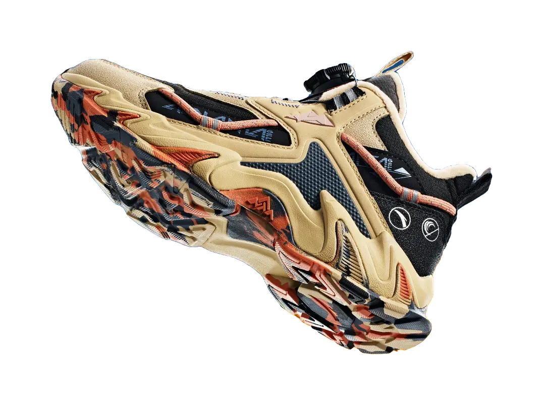 Antakids Slip Resistant, Abrasion Resistant, Rebound, Thermal Mid top Kids Outdoor Shoes Black Brown Gray Teenagers  vjsneaker.com