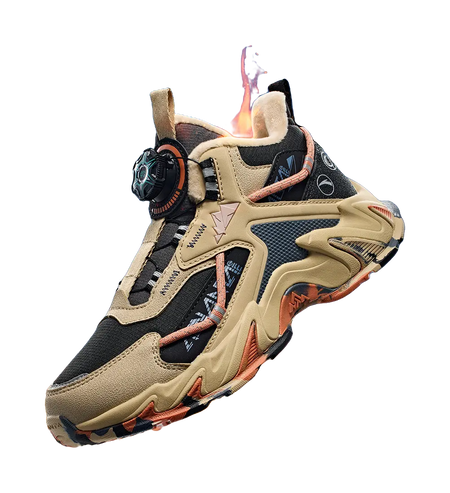 Antakids Slip Resistant, Abrasion Resistant, Rebound, Thermal Mid top Kids Outdoor Shoes Black Brown Gray Teenagers  vjsneaker.com