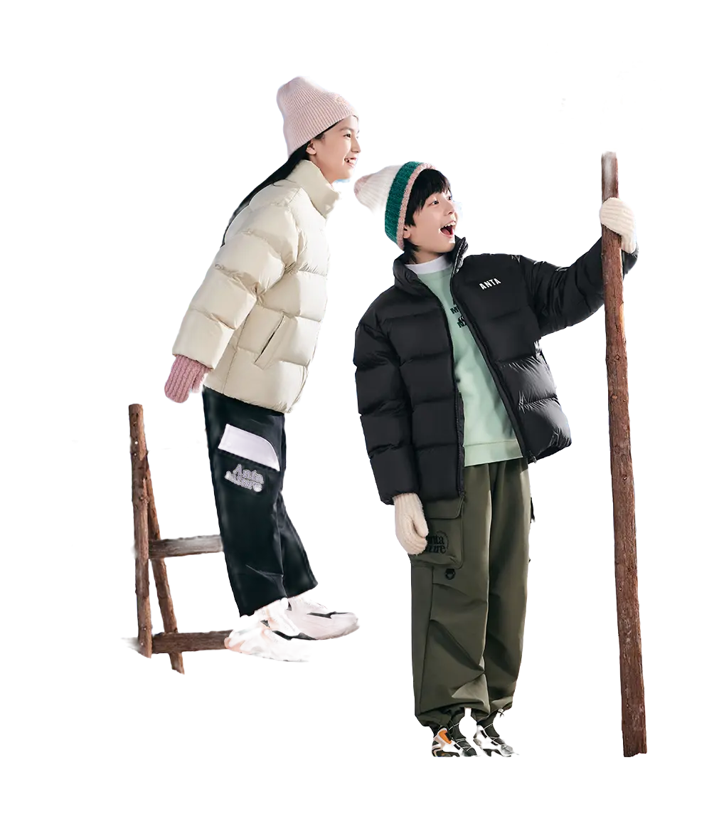 Antakids Slip Resistant, Abrasion Resistant, Rebound, Thermal Mid top Kids Outdoor Shoes Black Brown Gray Teenagers  vjsneaker.com