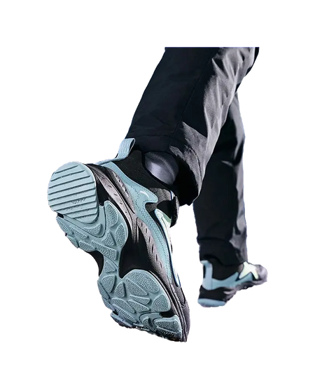 Antakids Synthetic Leather Slip Resistant Cushioning Breathable Mid top Kids Lifestyle Shoes Black Blue Kids  vjsneaker.com